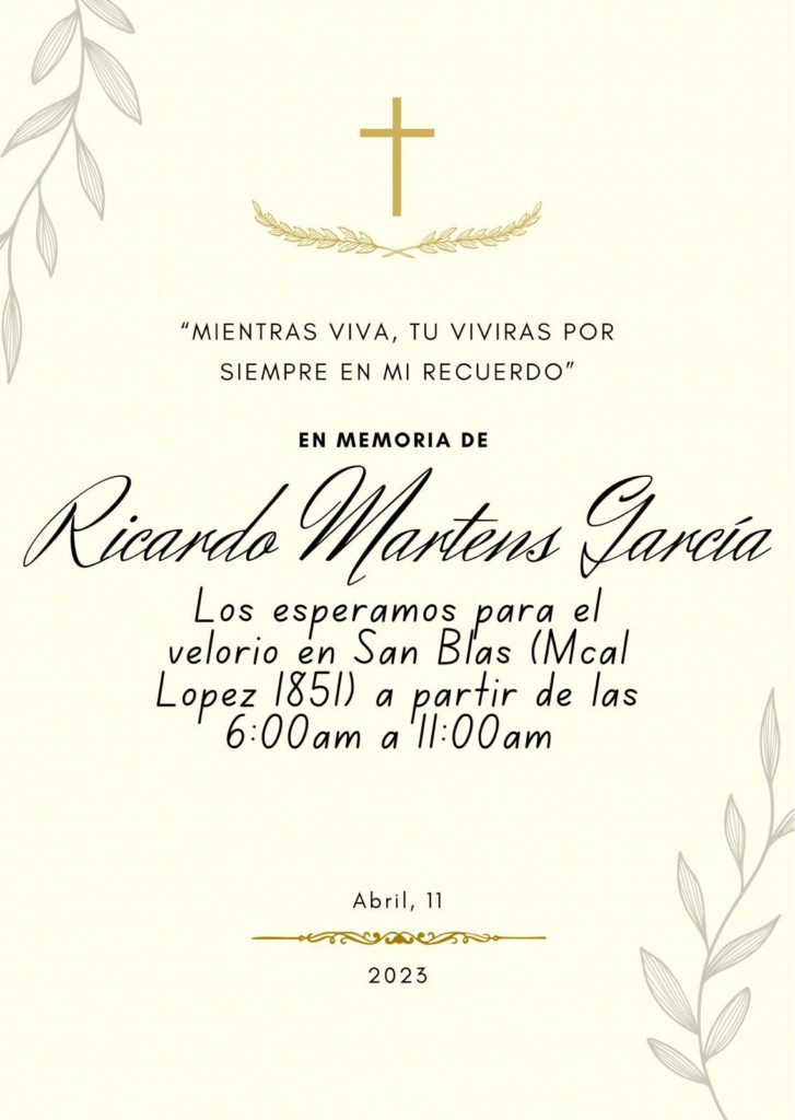 Homenaje póstumo al periodista Ricardo Martens