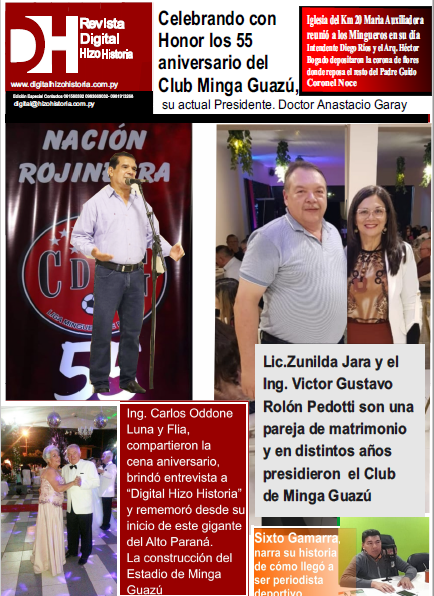 Revista Digital – Celebrando con Honor los 55 aniversario del Club Minga Guazú