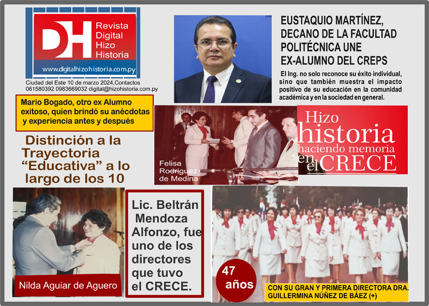 A todos sus lectores, Digital Hizo Historia, presenta hoy a algunas personas quienes fueron protagonistas del renombre que ganó el Centro Regional de Educación  en sus 47 años de existencia