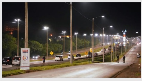SantiaSantiago Peña impulsa la modernización de la iluminación pública en Ciudad del Este y Minga Guazú