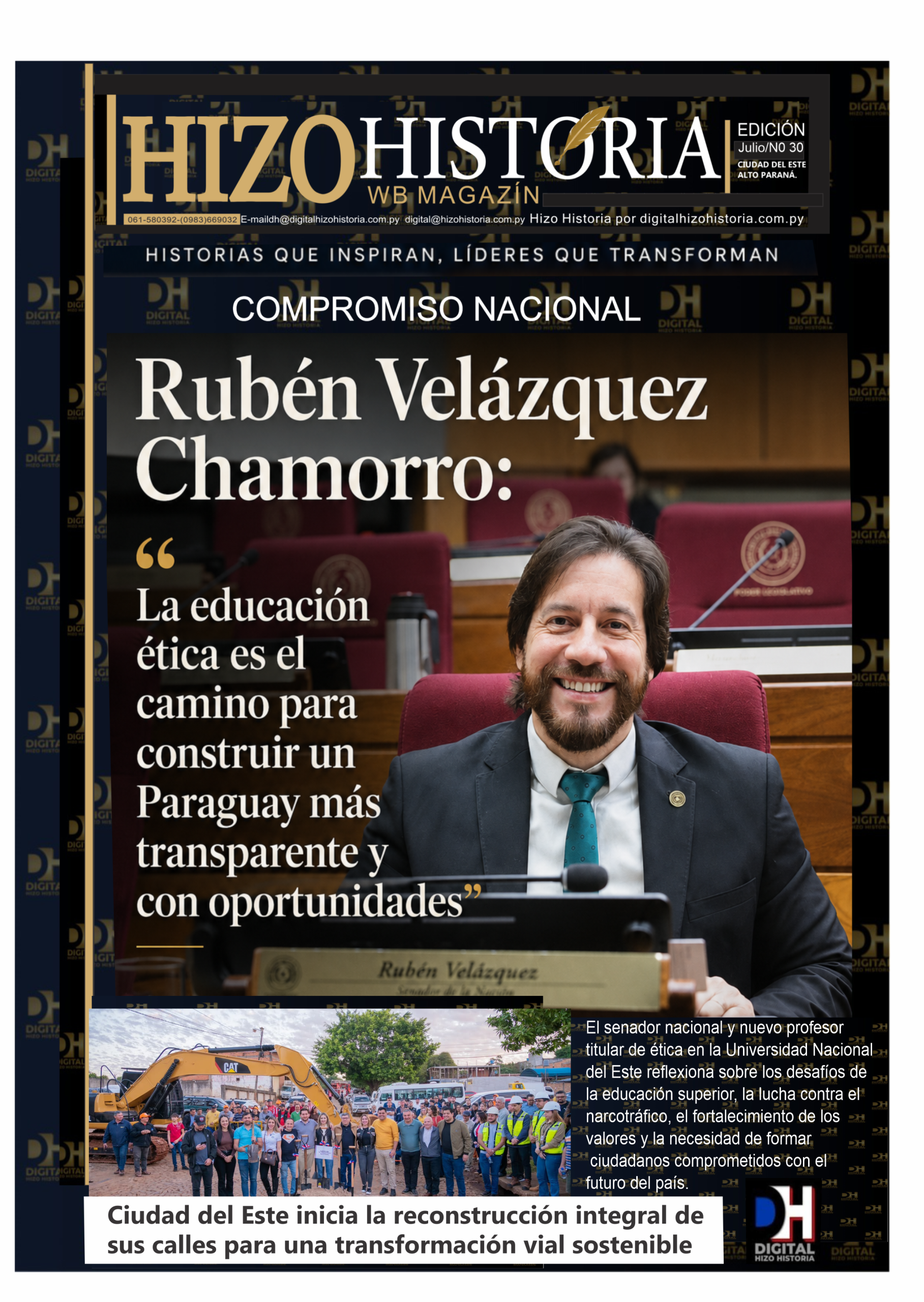 Edición N.º 30 Entrevista de Portada “Ética, educación y compromiso social: los desafíos del Paraguay de hoy”